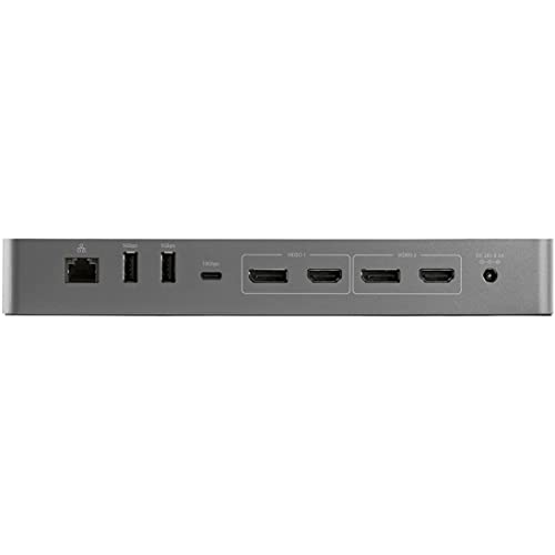 StarTech.com Thunderbolt 3 Dock w/ USB-C Host Compatibility – Dual 4K 60Hz DisplayPort 1.4 or Dual HDMI Monitors – Single 8K – TB3/USB-C Laptop…